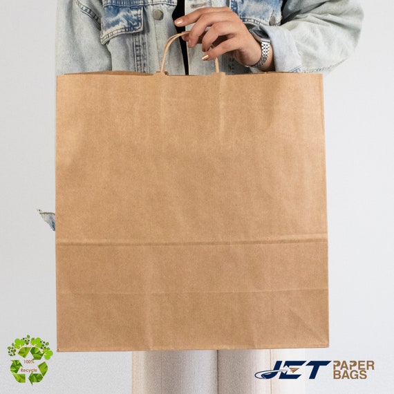 Large Brown Kraft Paper Bags With Twisted Handles (18x7x18) - Etsy