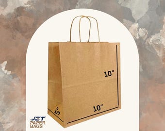 Brown Kraft Paper Bags with Twisted Handles (10x5x10)