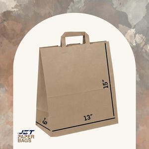 Eco-Friendly Brown Kraft Paper Bag with Handles (13x6x15)