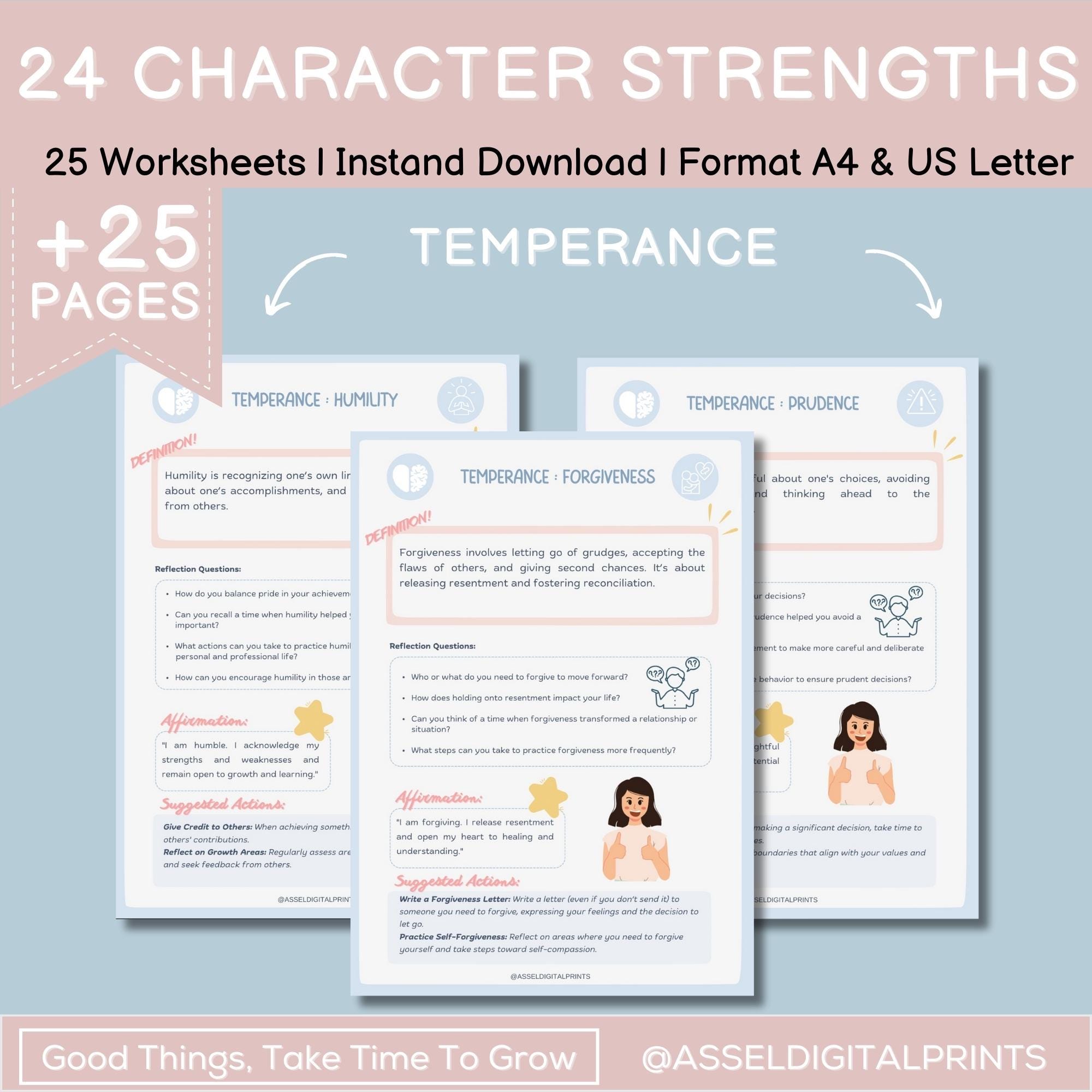 24 Character Strengths Worksheet, Solution Focused Therapy Strengths, Character Strengths and Virtues, Teen Mental Health, Resilience Growth - Etsy 24 Character Strengths Worksheet, Solution Focused Therapy Strengths, Character Strengths and Virtues, Teen Mental Health, Resilience Growth - Etsy