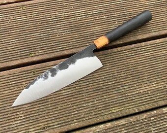 Handforged chef knife, carbon steel, kitchen knife, Gyuoto