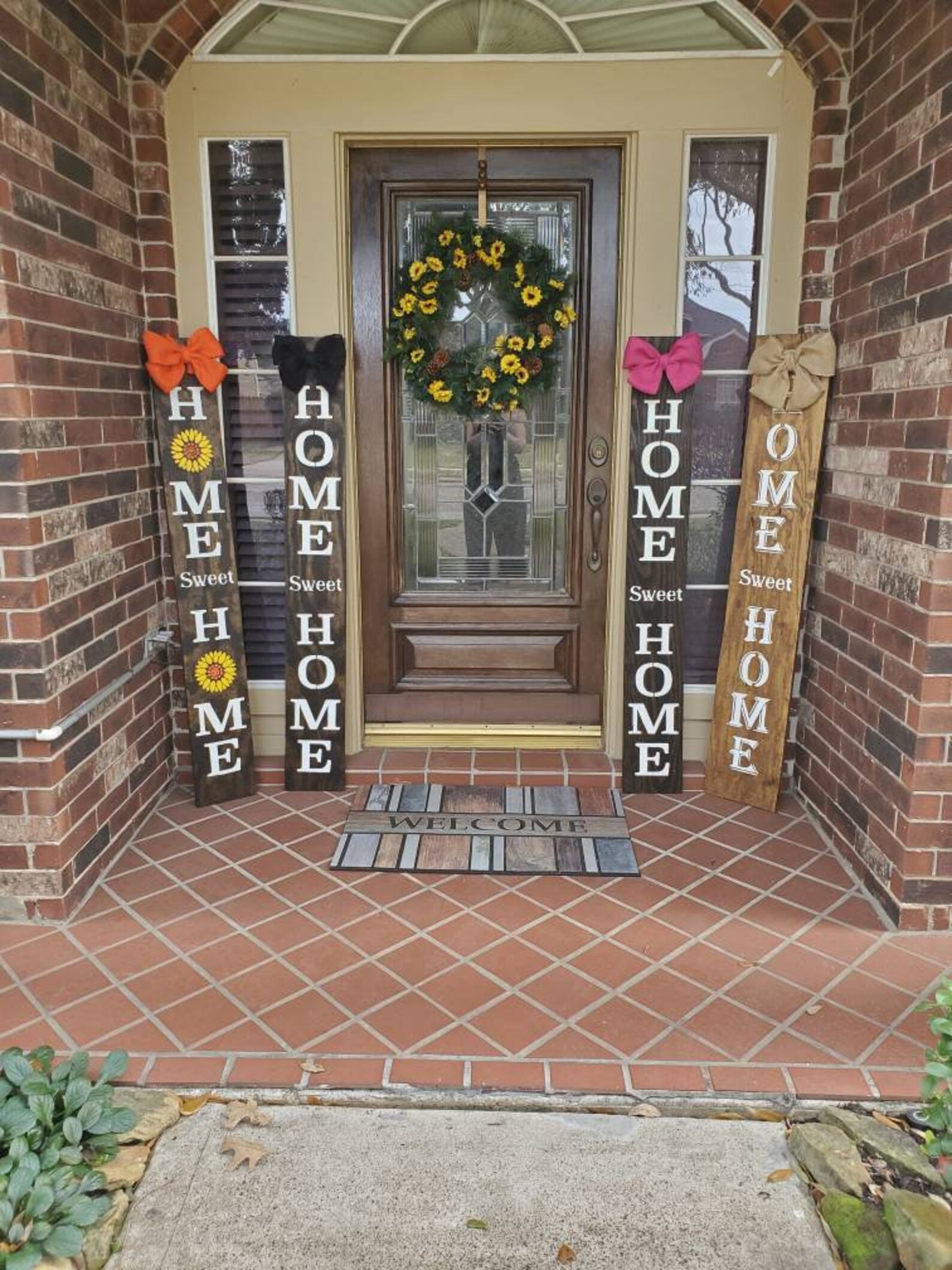 Home Sweet Home Porch Sign with Burlap Bow Etsy