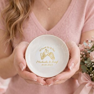 Til Death Do Us Part ring schotel, skelet hand sieraden schotel, grappig huwelijkscadeau, gepersonaliseerde paar cadeau, jubileum trinket schotel _NND