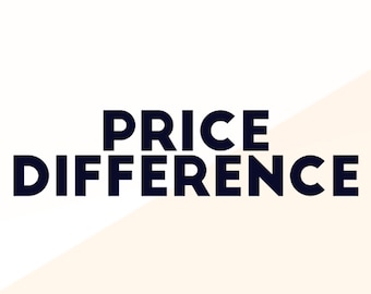 Price difference FOR ORDER