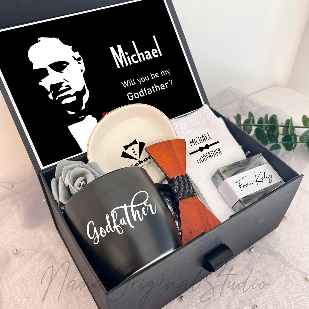 Personalized Godfather Gift Box, Will You Be My Godfather, the