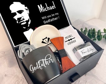 Personalized Godfather Gift Box, Will You Be My Godfather, The Godfather Proposal Box Set, Gift For Godfather, Godfather Ask Gift _NNP4