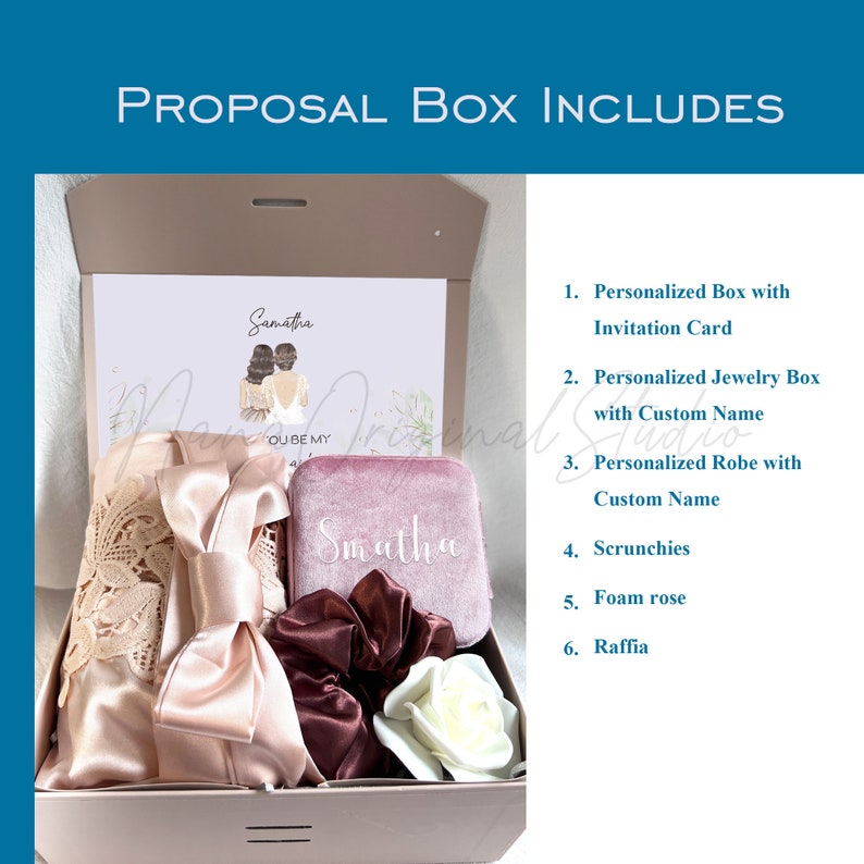 Wedding Bridesmaid Proposal Box Be My Bridesmaid Proposal Box Etsy Canada