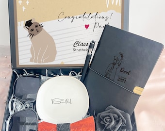 Graduation Gift Box For Men, Congratulations Gift Basket for Graduates, Stylish Notebook Present Box, Class of 2025 Gift for Him