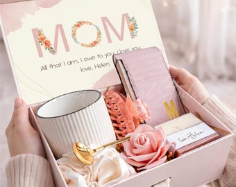 Mother’s Day Gift Box From Daughter, Present Box With Mug, Birthday Gift for Mom, Emotional Gift Set, Ready to Gift Box, Custom Name Gift