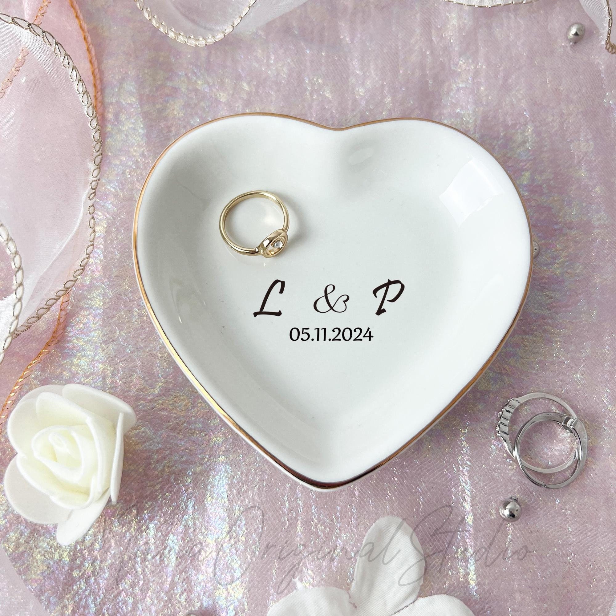 Our First Home Gift, Personalized Ring Dish, Custom Initial Jewelry ...
