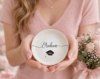 Personalized Graduation Jewelry Dish, Custom Grad Gift, Class of 2026 Ring Dish, College Graduation Gift, High School Graduate Gift
