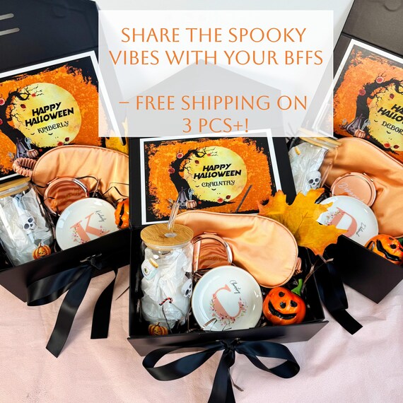Halloween Gift Box for BFFs, Cooperate Bulk Box, Surprise Box for Kids, Office, or Self-Care, Gift for the Home, Birthday Gift Set