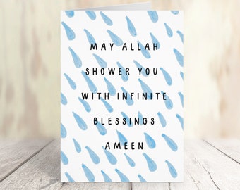 Dua Card - Prayer - Love Thoughtful - Friend Family Gift - Birthday Anniversary Wedding Nikkah Graduation - well wishes Islamic