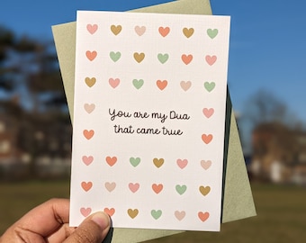 Cute Islamic Dua Anniversary Valentines Wife Husband Greeting Card