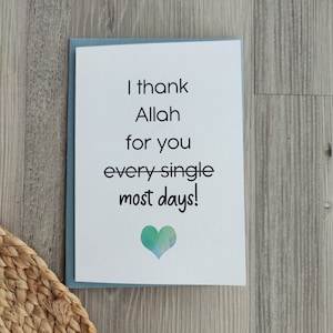 Jahrestag Geburtstag Valentinstag Anlass Ehemann Frau Tochter Sohn Niedliche islamische Karte