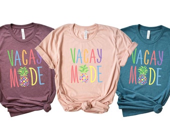 Vacation Shirt, Vacay Mode Shirt, Vacation Shirts for Women, Funny Travel Shirt, Vacay Mode, Vacation Tees,Traveler Gift,Womens Travel Shirt