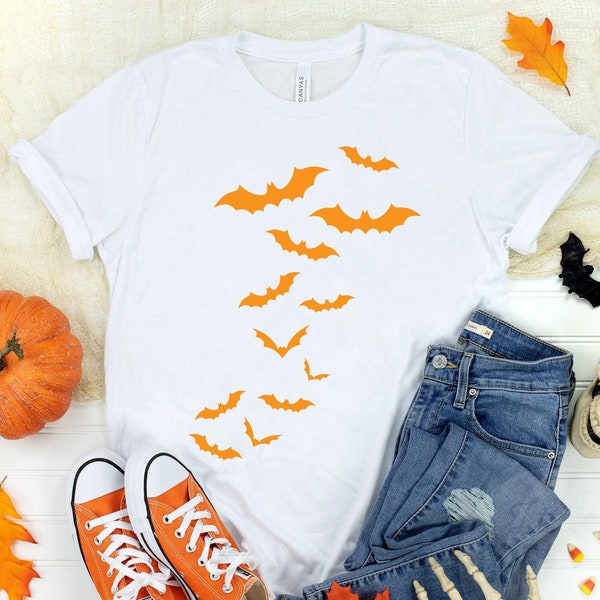 Halloween Bats Shirt, Halloween Party, Halloween Shirt, Skeleton T, Halloween Outfits, Halloween Funny Shirt, Family Matching Shirts