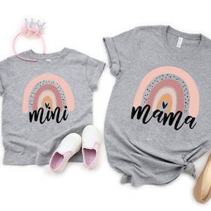 Mama Valentines Shirt,Mini Valentines Shirt,Mama's Girl Valentines Shirt,Rainbow Mama Shirt, Rainbow Mini Shirt,Mama Mini Matching Shirt