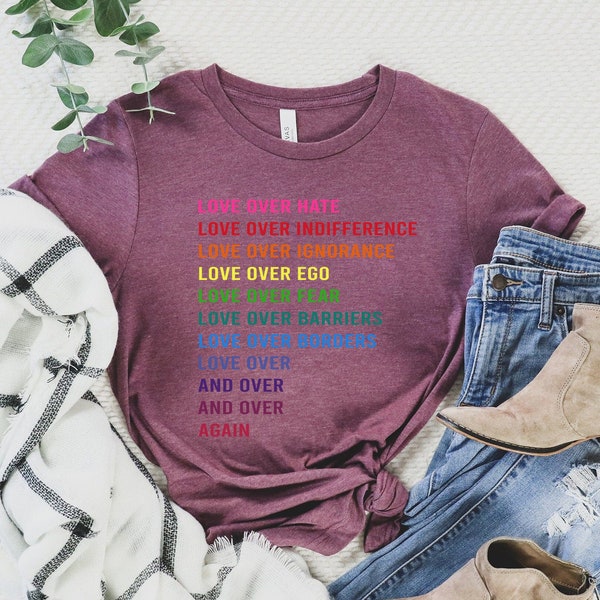 Valentines Day Shirt, Love Over Hate Tee, Valentines Day Shirts For Woman,Valentines Day Shirt,Cute Valentine Shirt,Valentines Day Gift,