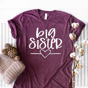 Big Sister Gift Shirt, Big Sister Shirt, Baby Announcement Shirt, Toddler, Youth Shirt for Big Sister, New Big Sister, Ivy8