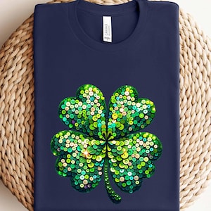 Cute St Patrick&#39;s Four Leaf Clover Shirt, Trendy St Patrick Shirt, St Patrick&#39;s Day, Shamrock Sweatshirt, Gift For St Patricks