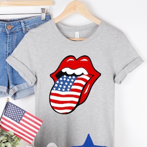 4th of July Lips Shirt, Independence Day Shirts, Patriotic Shirt, Fourth Of July Shirt, Patriotic Family Shirts, Memorial Day Shirt,