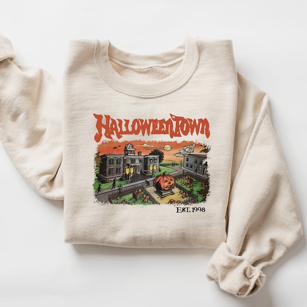 Halloweentown Est 1998 Sweatshirt, Halloweentown University, Retro Halloweentown Sweatshirt, Fall Sweatshirt,  Halloween Sweatshirt