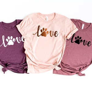 T-shirt for women, love PAW shirt, women&#39;s dog lover shirt, dog love shirt, funny women&#39;s shirt, animal lover t-shirt,Funny,love dog tshirt
