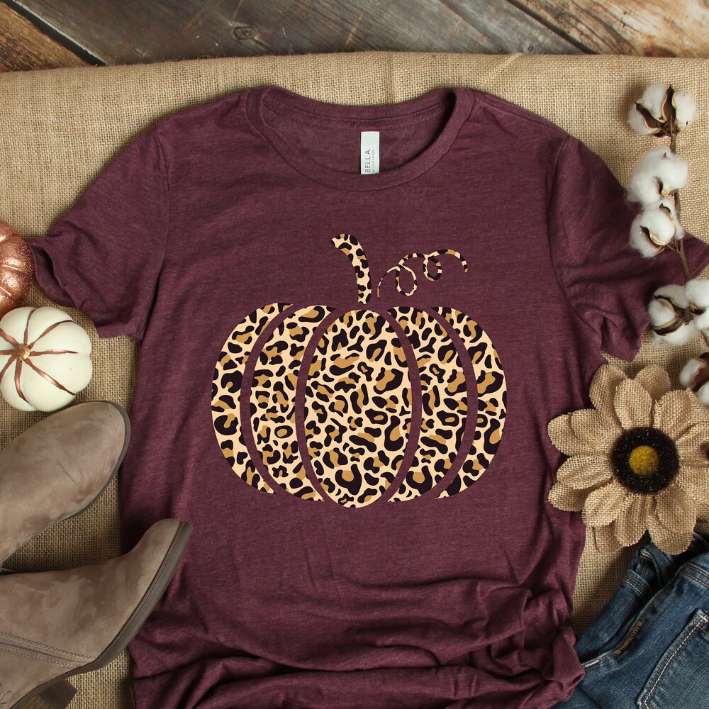 Leopard Pumpkin Shirt, Cheetah Pumpkin Shirt,Thanksgiving Shirt, Thankful Shirt,Fall Shirt, Hello Pumpkin,Family Matching Shirt Amarkshirts