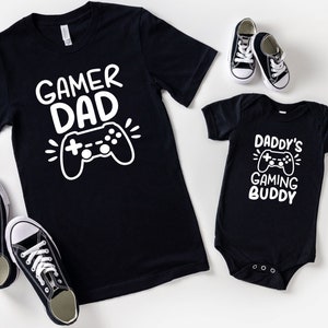 Gamer Dad Gamer Buddy Shirts, Family Matching Shirt, Dad-Son Game Day, Daddy shirt, Gamer Dad Shirt,Daddy and Me Shirt,Daddy Bithday Gift