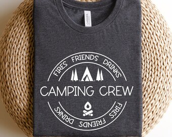 Camping shirt, Camping Crew Shirt, Funny Camping Shirt, Matching Friends Camping Shirt, Road Trip, Camping Squad Shirt, Camper Shirt