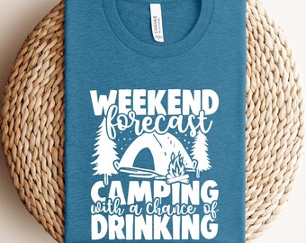 Weekend Camping Shirt,Camping Shirt,Funny Camping Shirt,Camping Gift,Camper Shirt,Camp Squad shirt,Matching Friends Camping Shirt,Road Trip
