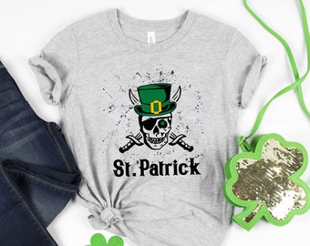 Patricks Day Skull Shirt,Shamrocks Shirt, Patricks Day Shirt Funny Lucky Shirt,St Patrick's,St Paddys Day,Shamrock,St Patrick's Matching Tee