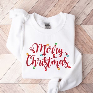 Christmas Sweatshirt, Merry Christmas Sweatshirt, Christmas Lights Shirt, Merry Christmas Sweatshirt, Christmas Gift, Merry Christmas Lights