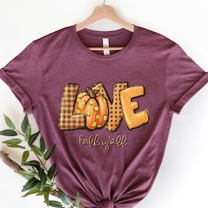Love Thanksgiving Sweatshirt,Its Fall Yall Sweatshirt,Fall Sweatshirt for Women, Pumpkin Shirt, Fall Crewneck Womens Thanksgiving Shirt
