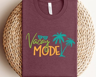 Vacation Shirt, Vacay Mode Shirt, Vacation Shirts for Women, Funny Travel Shirt, Vacay Mode, Vacation Tees,Traveler Gift,Womens Travel Shirt