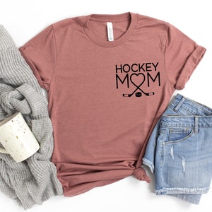 Hockey Mom Shirt, Mother&#39;s Day Gift, Sports Shirt, Sportive Mom Shirt, Gift for Player Mom, Hockey Player Gift, Hockey Lover Mom