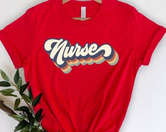 Retro Krankenschwester Shirts, RN Shirts, Krankenschwester Shirts, Nurse Week, RN Leopard Nurse Shirt, Nurse Life Shirt, Registered Nurse Shirt, Stillshirt,