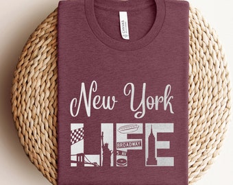 New York Shirt, New York City Shirt, New York T-shirt, East Coast Shirt, New York Tee, New York Lover Gift, NYC shirt for women