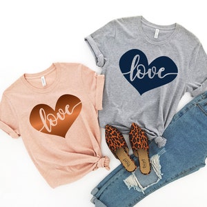 Valentines Day Shirt, Heart T-shirt, Cute Love Shirt, Love Shirt, Valentine&#39;s Day Love Shirt, Love Shirt for Valentine, Valentine&#39;s Day Gift