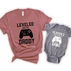 Leveled up Shirt,Dad and son matching Shirts Shirt,New Dad Shirt,Dad Shirt,Daddy Shirt,Father's Day Shirt,Gift for Dad
