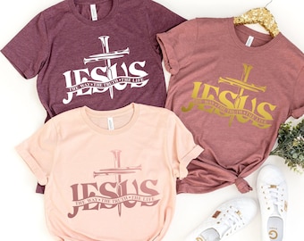 Jesus T-shirt,Jesus,Christian Shirt,Jesus Gift,Cross,Christian Gift,Religious Shirt,Jesus The Way The Truth The Life Shirt,Religious Gift