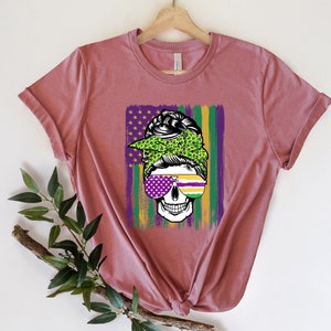 Mardi Gras Shirt,Mardi gras skull Shirt, Fat Tuesday Shirt,Mardi Gras Flag Shirt,Louisiana Shirt,New Orleans Shirt,mardi gras parade