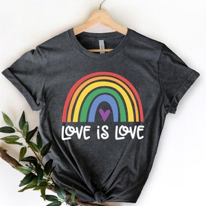 T-shirt Love is Love, chemise d’amour pour femmes, chemise de fierté, chemise d’amour pour hommes, chemise d’amour pour hommes, chemises de gentillesse, t-shirts de soutien LGBTQ, chemise de la fierté gaie