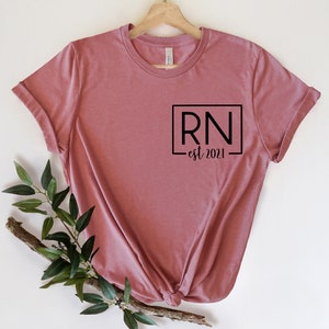 2021 New Grad RN Shirt,Registered Nurse Shirts, RN Shirts, Nurses Superhero, Nurse Week, Shirt For Woman, Nursing Shirt, Nursing School Tee