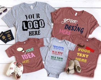 Personalized T-Shirt,Add Your Own Text, Custom T-shirt,Customized T-Shirts,Custom Picture Shirt,Custom Text on Shirt,Custom Family, T-Shirt