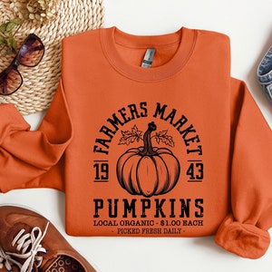 Farm Fresh Pumpkins Fall Women sweatshirt, Thanksgiving sweater, Fall Pumpkin, Fall Tee, Pumpkin Patch, Autumn Tee, Halloween Women sweater
