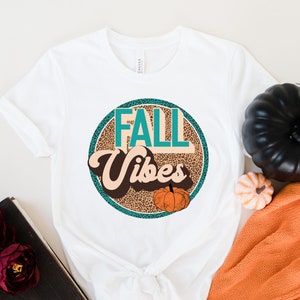 Fall Vibes Leopard Retro Shirt, Fall Shirt,Thanksgiving Shirt,Hello Pumpkin,Fall Vibes,Thankful Grateful Blessed Shirt,Thanksgiving Shirts