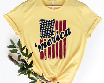 Merica Shirt, 4th Of July Shirt, American Flag Shirt, American Shirt, Flag Shirt, Family Matching Shirt, Gift for Independence Day