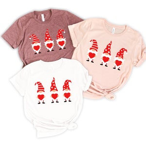 Gnomies With Heart, Valentines Day Gnomes Shirt, Valentines Couple Shirt,Heart Shirt,Cute Valentine Shirt,Valentine Gift